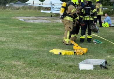 Einsatzübung auf dem Flugplatz Detmold