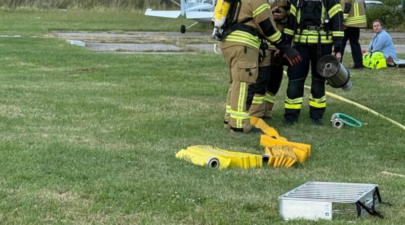 Einsatzübung auf dem Flugplatz Detmold