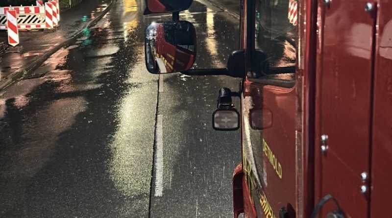 Gewittereinsätze der Feuerwehr Detmold in der Nacht von Dienstag auf Mittwoch